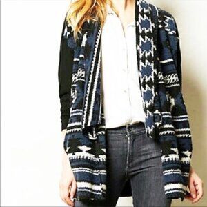 Anthropologie Dolan Santiam Aztec Fleece T-Shirt Cardigan XS
